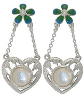 Heart and Flower Earrings - TimeLine Gifts